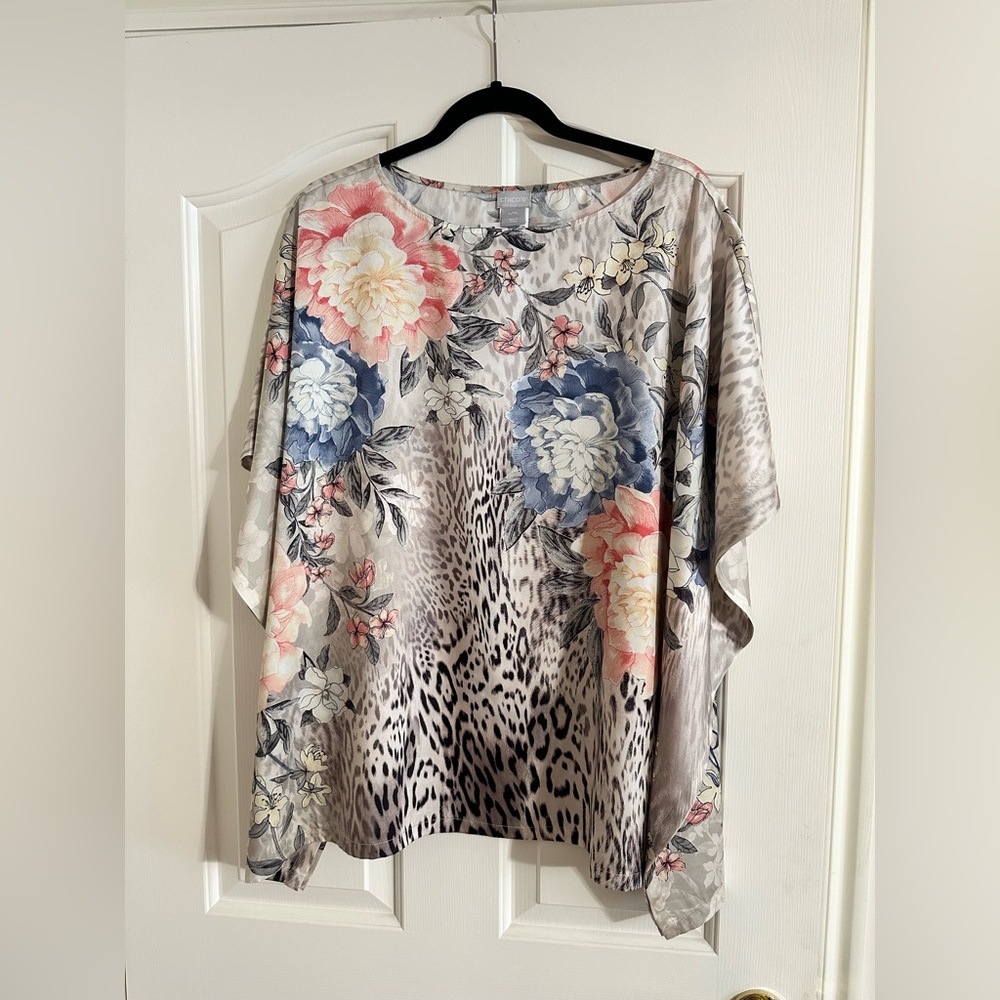 Chico’s Printed Poncho Top